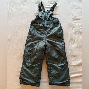 Toddler Black Snow Pants- snow bib